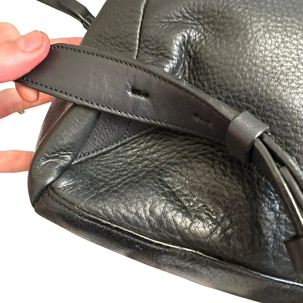 Cole Haan black leather backpack